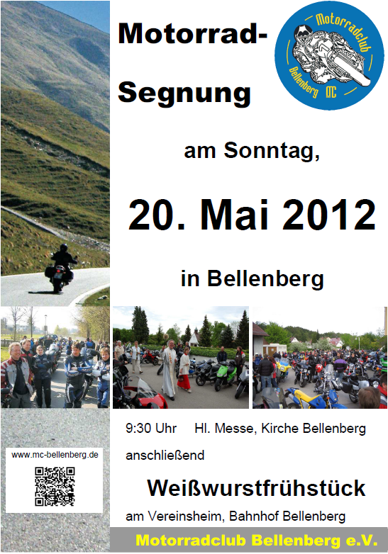 Einladung zur Motorrad-Segnung 2012 am 20.05.2012 in Bellenberg